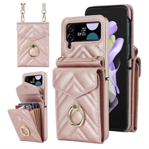Samsung Galaxy Z Flip 3 5G Cross Body Wallet Phone Case - Picture 1 of 3